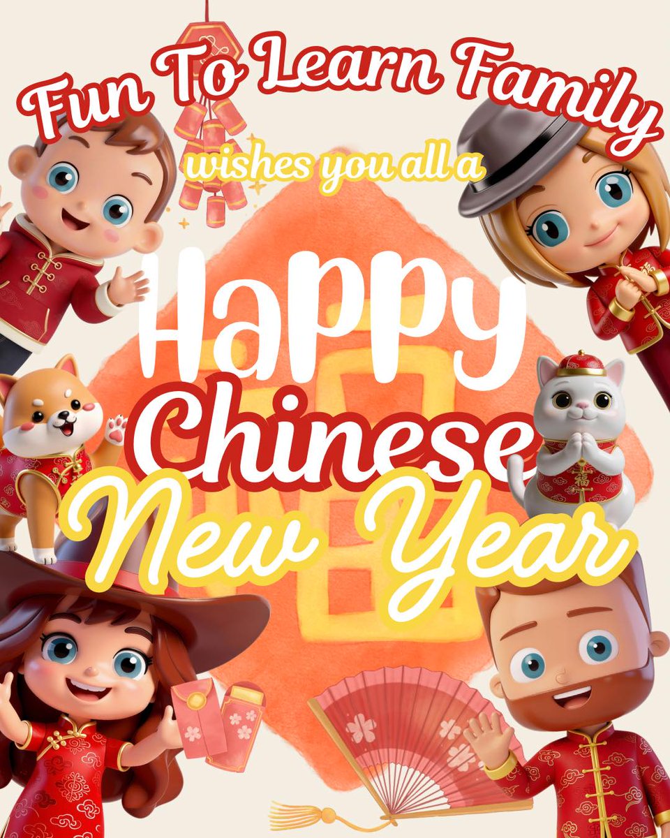 Fun2LearnEng's tweet photo. Happy Lunar New Year from the Fun To Learn family to yours! 📷📷 Wishing you a joyful Year of the Horse filled with blessings, growth, and many treasured moments learning together with your little ones! 📷
溫馨提示📷 中心大年初一到初三休息，20號星期五則會照常上課，到時見喇！📷 https://t.co/cWf42ZrtEh