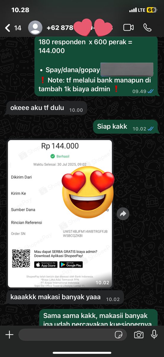 Testi joki kuesioner 
Fee star 500perak, real human, bebaa request jawaban dan bisa bantu valid dan reliabelnya 

#zonauang #zonajajan #jokitugas