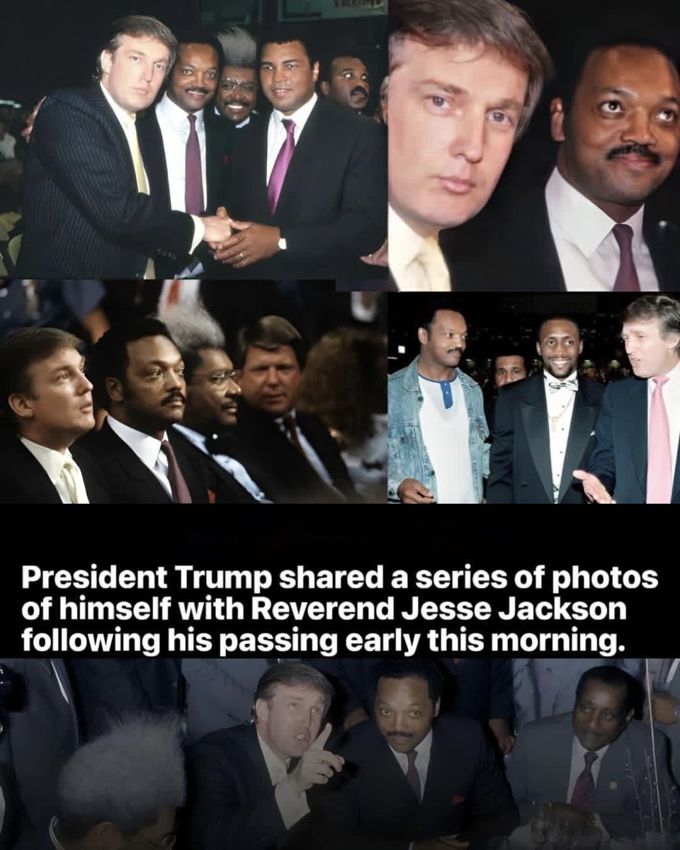 Alladinumar's tweet image. 🚨President Trump shared a series of photos of himself with Reverend Jesse Jackson following his passing early this morning.

#Trump #JesseJackson #PresidentTrump #reverendjessejackson