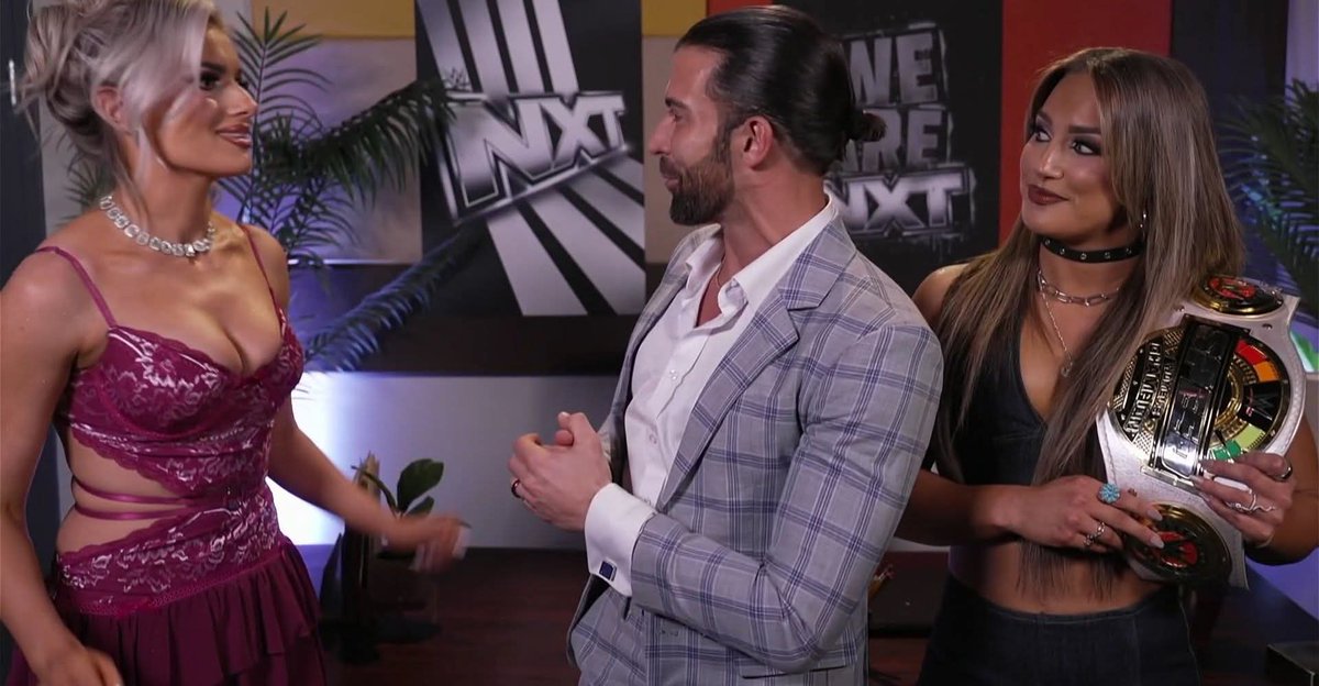 Robert Stone announces that Jaida Parker is out of action with a neck injury, and has placed Blake Monroe in the WWE Women's Speed Title Tournament against Thea Hail for next week