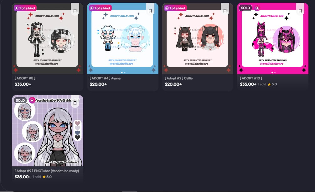 adopt 9 &amp; 10 sold >^<

#VGenShop #adopt #art #artmoots