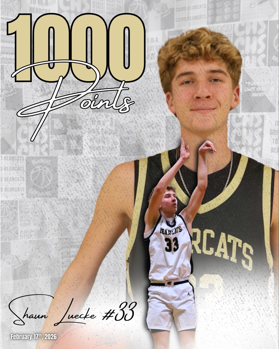 Cairohoops's tweet photo. Congratulations Shaun Luecke on scoring a 1,000 points in your high school career! https://t.co/iPL5ZVZhah