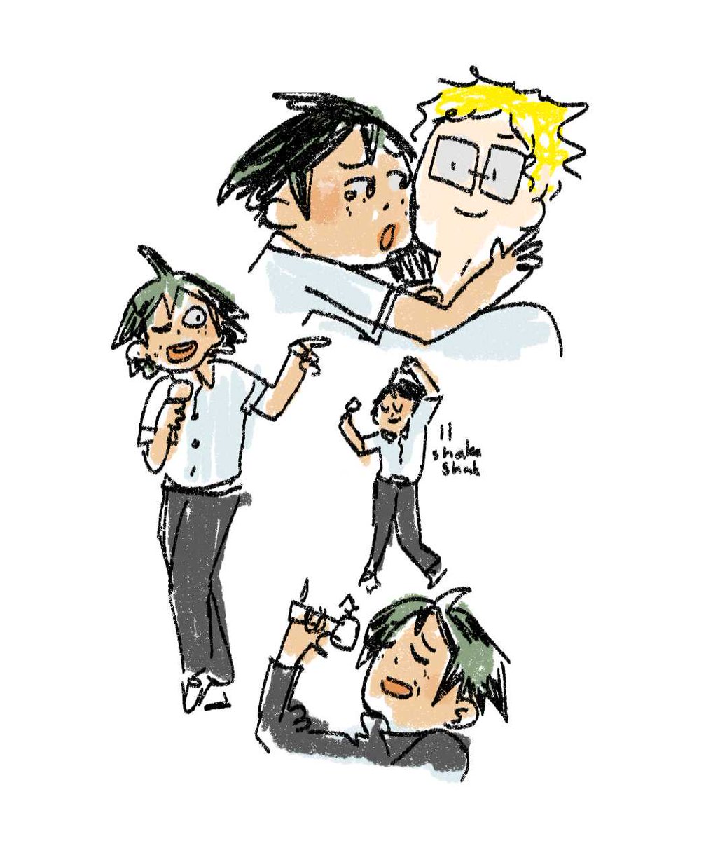 I bet he serenades tsukki randomly in between homework