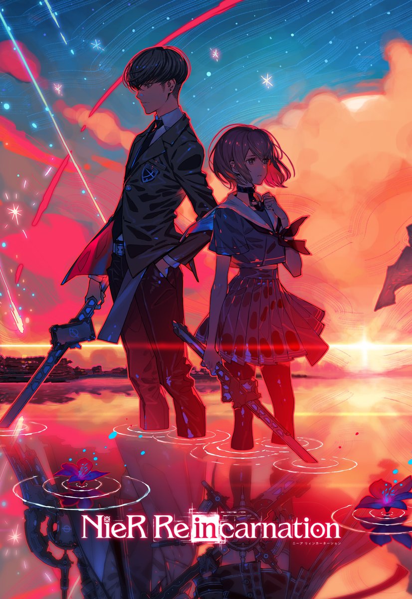 #リィンカネ のサービス開始から、本日で５周年。

サービスが終わっても、皆さまの心の中に『檻（ケージ）』の人々が生き続けていることを嬉しく思います。
感謝を込めて、今年も周年記念のイラストをお届けします！
（スレッドの投稿もお見逃しなく……！）

イラスト：藤坂公彦さん