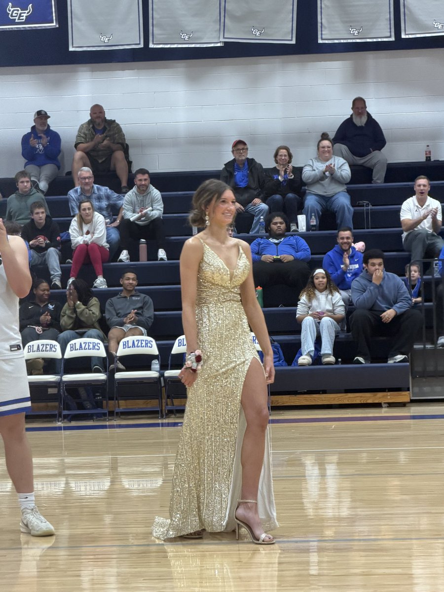 GEHSgirlsbball's tweet photo. Congrats to our very own Landri Schaffer being crowned Winter Royalty Queen 👑 We are so proud of you! 💙 https://t.co/Zew5tbm2rl