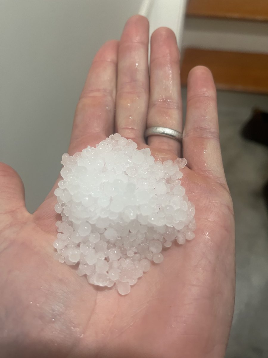 PlanetaryPete's tweet photo. Almost enough to make a snow man #sanfrancisco #sfwx #hail https://t.co/yT42t9kzqW