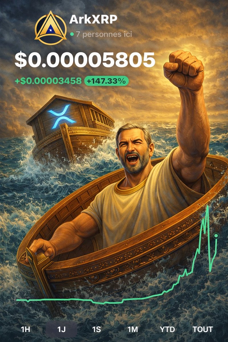ArkXRP_'s tweet photo. ARKXRP riding the waves 🌊

$0.00005805
+147.33% in 1D

The ark is moving.
Momentum building.
Chart turning aggressive🔥

CA: 2rQcoMECcsU3UBNfpsUxegnHc9js7usb2XagwUK3pump

#ArkXRP #XRP #CryptoUpdate #Altcoins #Blockchain https://t.co/Ezj3HmJHwR
