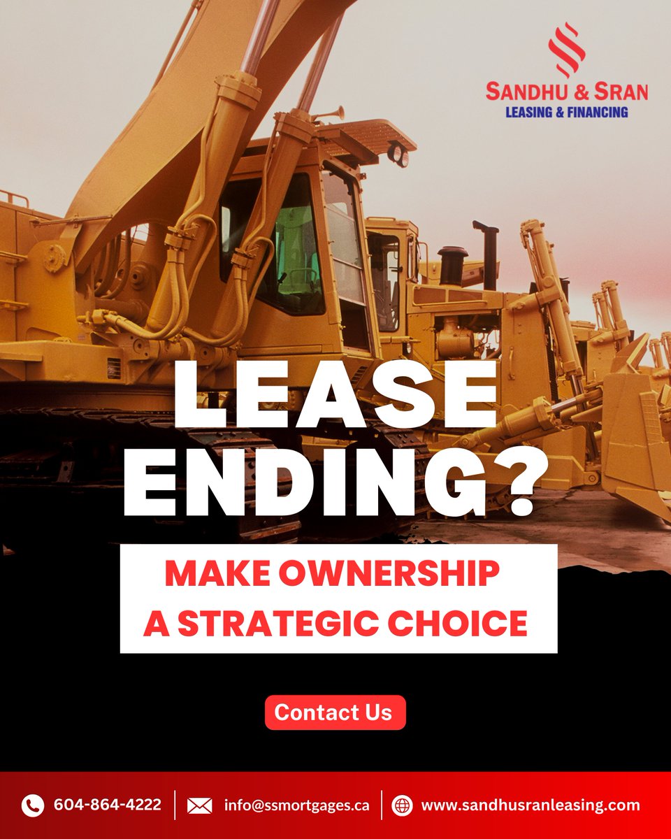 ssleasing's tweet photo. Lease-end choices matter. Buyout, renew, or upgrade—each hits cash flow differently. Choose based on strategy, not just timelines. Intentional ownership wins.
📞 +1 604-864-4222
🌐 https://t.co/AHjP8Gf0Ec
#LeaseBuyout #EquipmentOwnership #CapitalPlanning #SandhuSranLeasing https://t.co/j3d5jmXroU