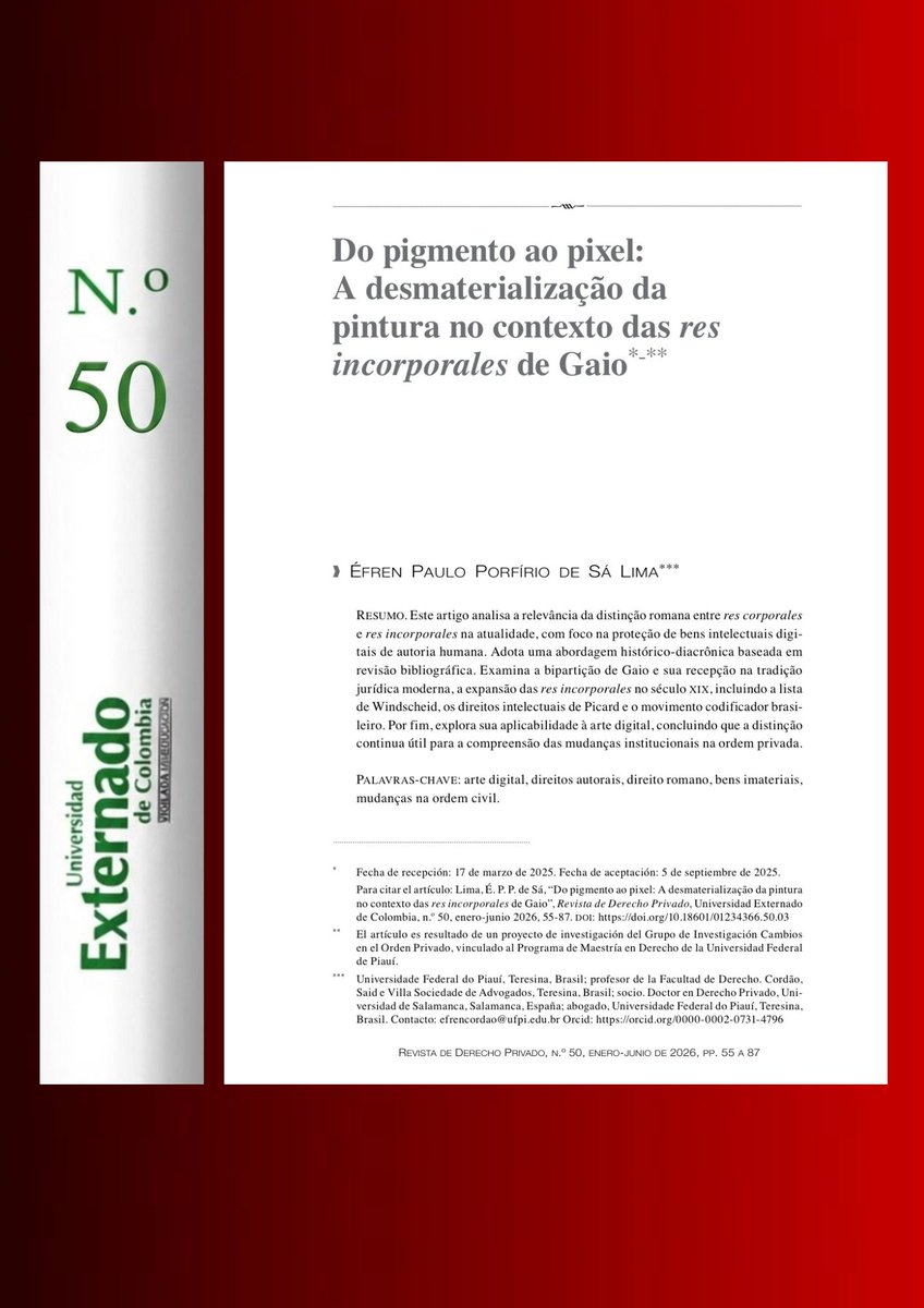 Revista de Derecho Privado tweet media