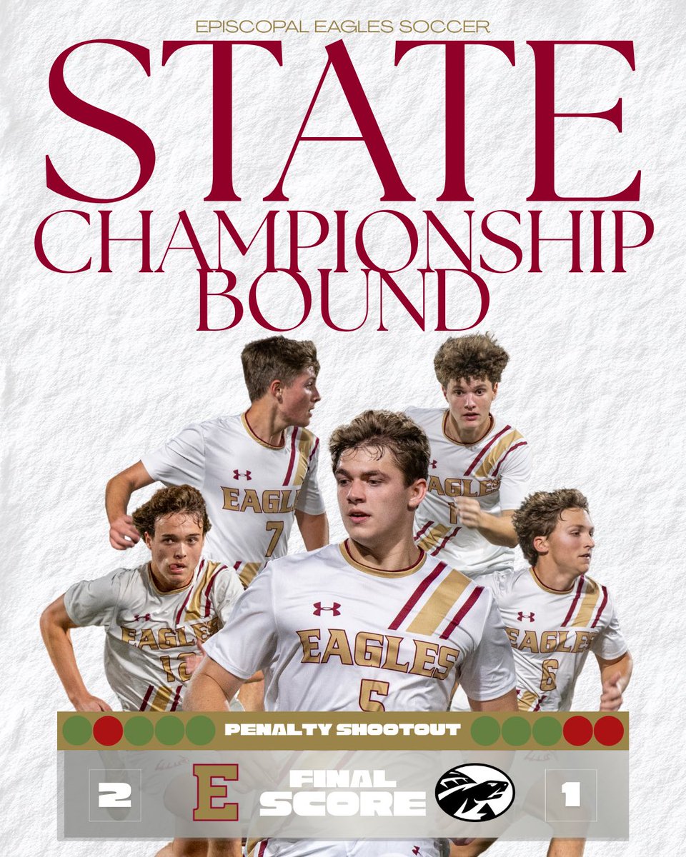EpiscopalEagles's tweet photo. STATE CHAMPIONSHIP BOUND 😤👊 https://t.co/o56hOS2am1