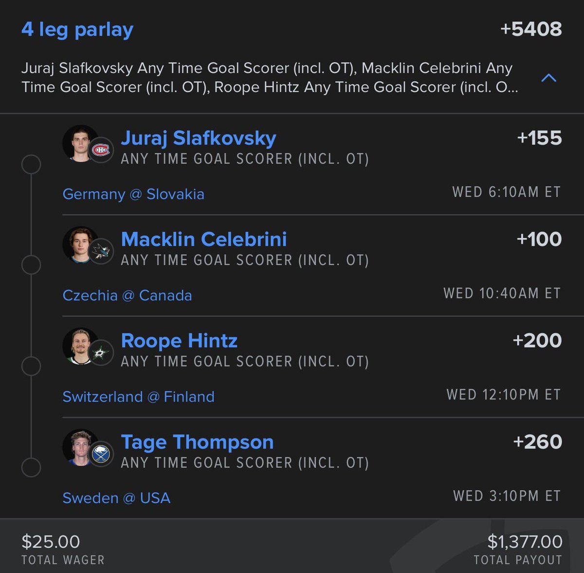 Olympics Collab with <a href="/waveswizdom/">Wave 🌊</a> 🏒🤝

🇸🇰 Slafkovsky
🇨🇦 Celebrini
🇫🇮 Hintz
🇺🇸 Thompson

Who's riding 👇