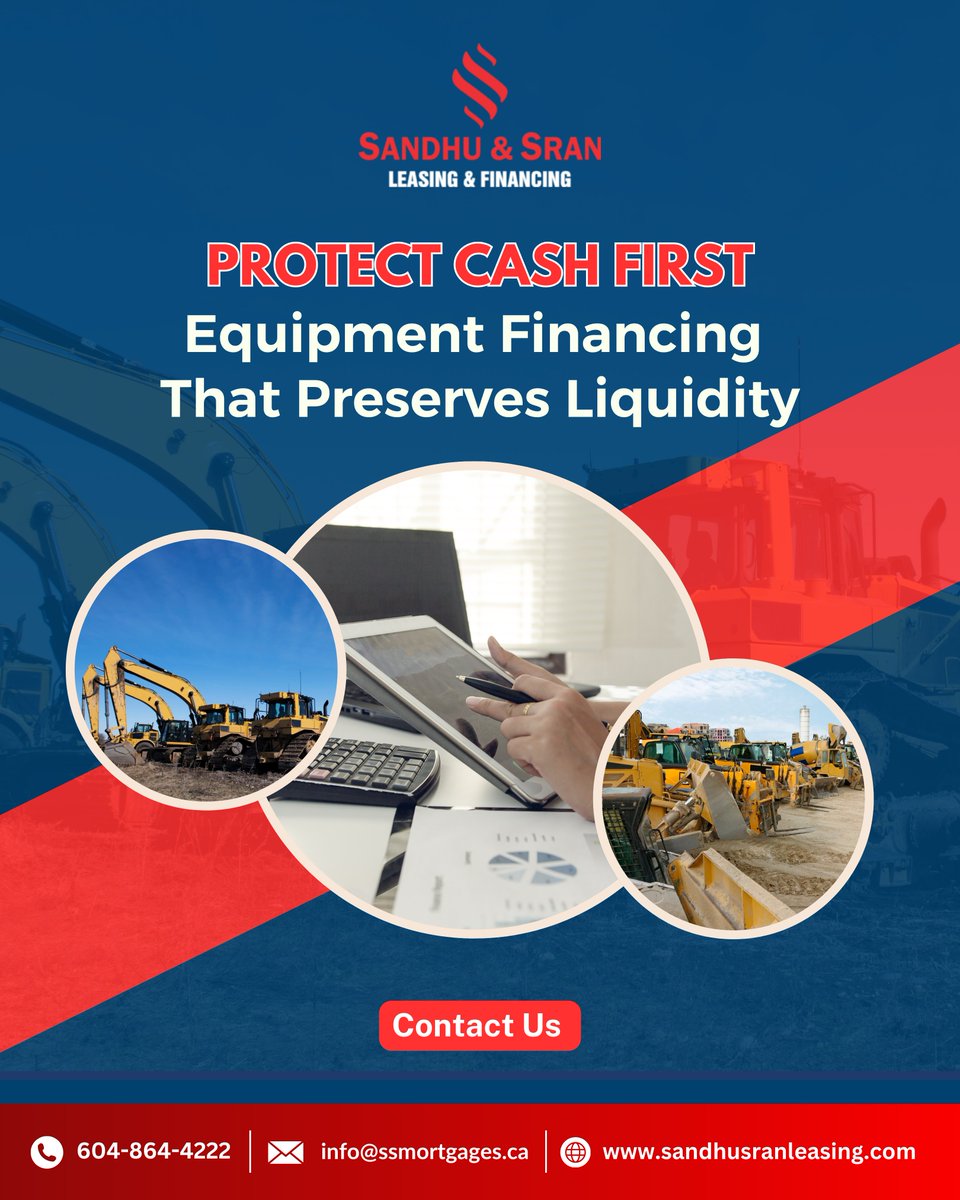 ssleasing's tweet photo. Cash reserves create options in uncertain times. Fund equipment without draining capital and stay ready to act. Liquidity is a strategy, not spare cash.
📞 +1 604-864-4222
🌐 https://t.co/AHjP8Gf0Ec
#CashFlowManagement #LiquidityStrategy #EquipmentFinance #SandhuSranLeasing https://t.co/0CP5qL0Jhd