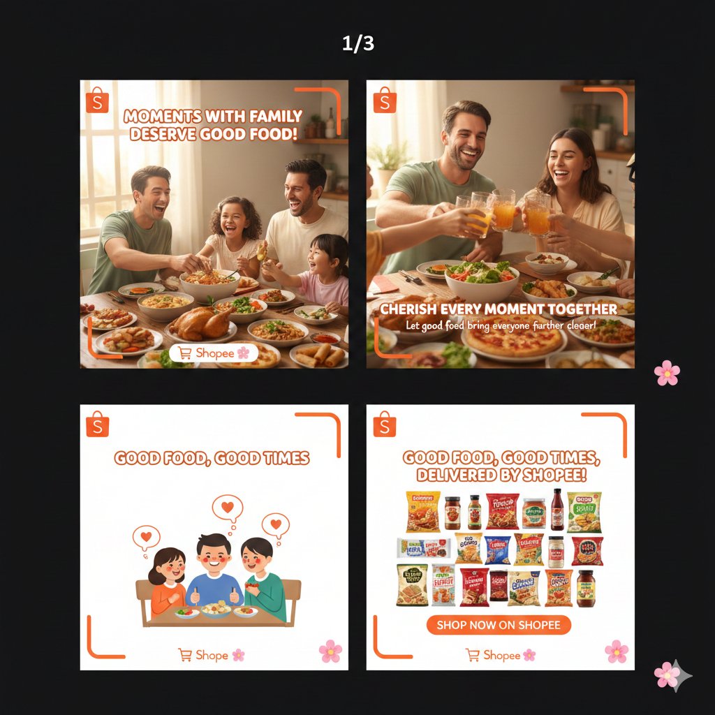 Moments with family deserve good food!

Cherish every moment together. Let good food bring everyone further closer! 🍽️ 🌸 spf.shopee.com.my/6VIUwl8d6w
