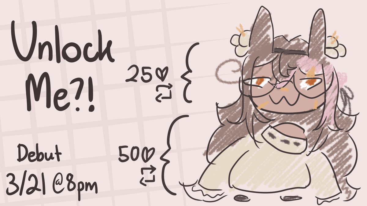 waow.... what an interesting looking character illustration! 

debut stream will be March 21st at 8pm EST!! be there <3