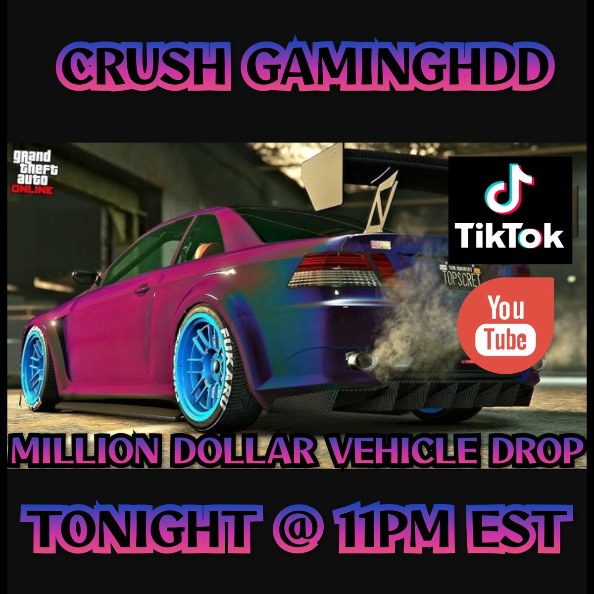 Time to pad up your accounts  with the MILLION DOLLAR CARS. Come support your channel. 

TIKTOK - tiktok.com/@crushgaminghdd

YOUTUBE - youtube.com/@crushgaminghd…

Come drop a donation by way of Cashapp or Paypal and take advantage of the opportunity to mske MILLIONS. 

LETS GO!!!!!!!