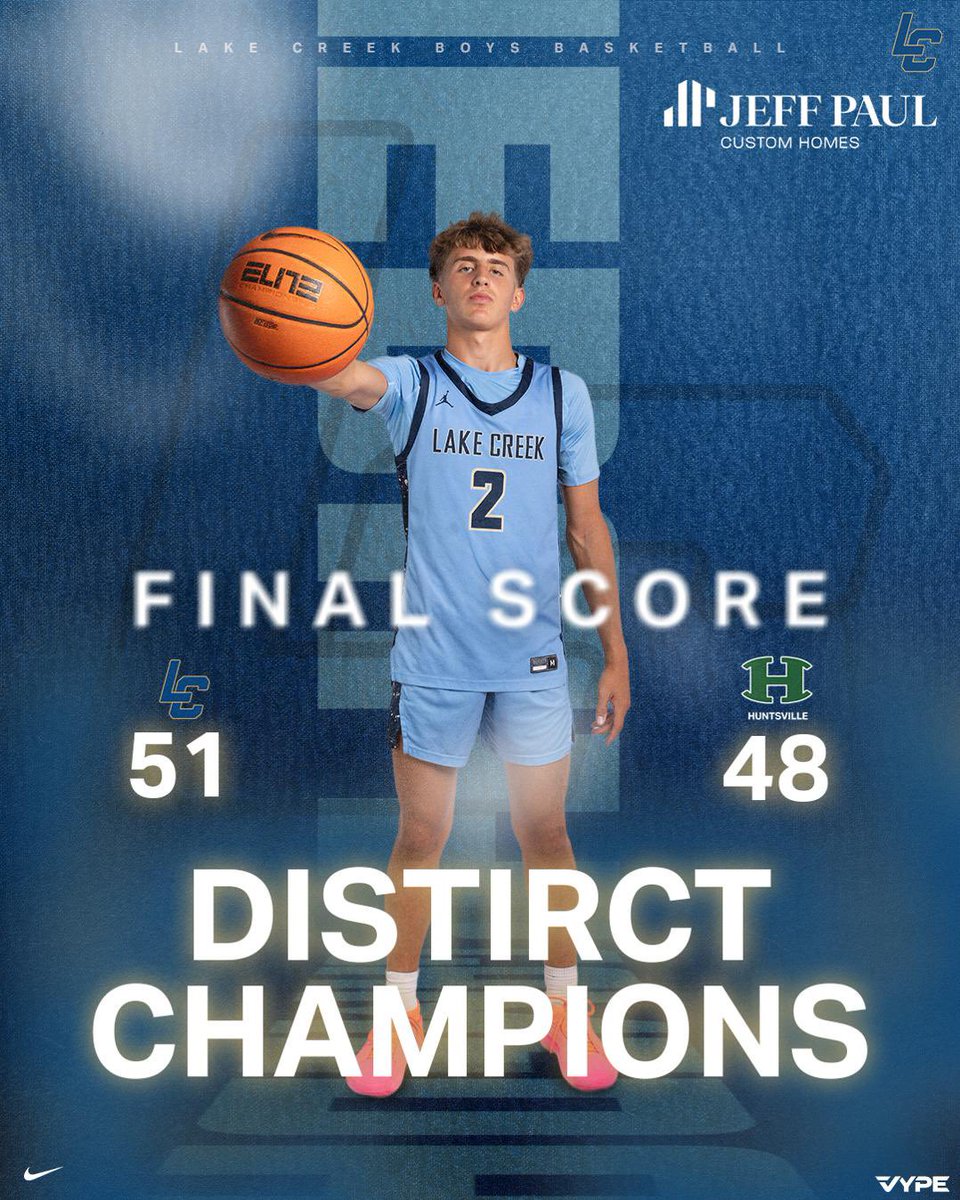 🏆 DISTRICT CHAMPS 🏆

Lake Creek (26-7; 10-2): 51
Huntsville (12-15; 8-4): 48

Lions get a district champ clinching win on the road!!!

C. Ulasewich 14p

<a href="/HunterLaskoskie/">Hunter Laskoskie</a> 13p

T. McMillin 12p

<a href="/JermMcshan1/">𝓙𝓮𝓻𝓮𝓶𝓲𝓪𝓱 𝓜𝓬𝓼𝓱𝓪𝓷</a> 10p

<a href="/djones8301/">Doug Jones</a> <a href="/hoopinsider/">Hoopinsider</a> 

#TraditionOfSuccess🏆 #BuildingChampions