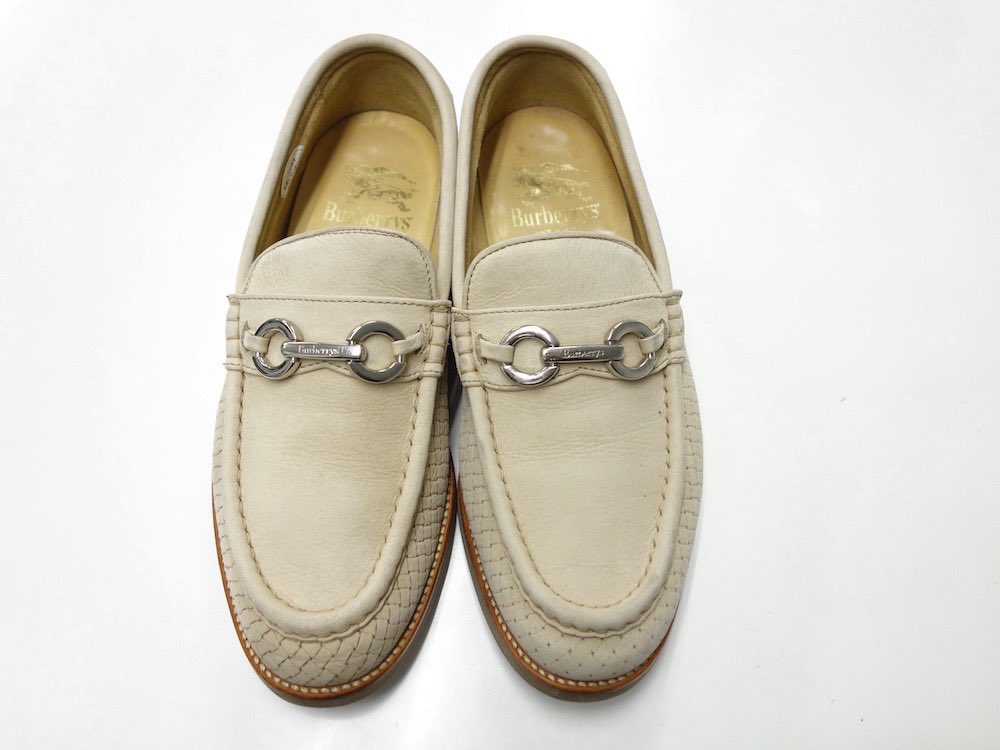 Vintage BURBERRYS バーバリー スエード ローファーシューズ、新規WEB