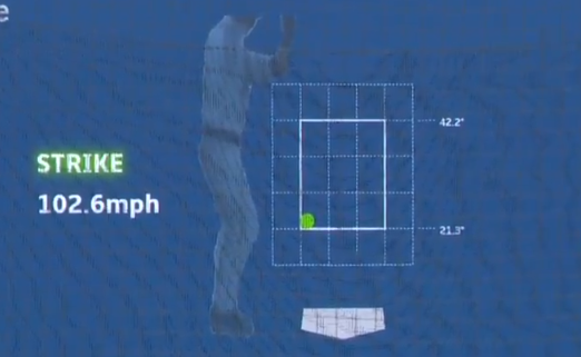 RyanGarciaESM's tweet image. This is a real pitch that the Yankees' second-best pitching prospect in many outlets (including ours) threw this week. Second-best. God I love Sam Briend.