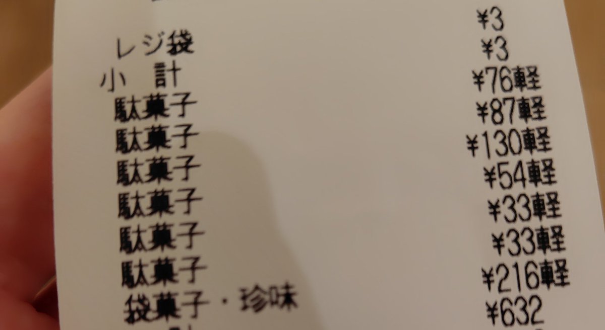 商品名が適当すぎるレシート見てほしい