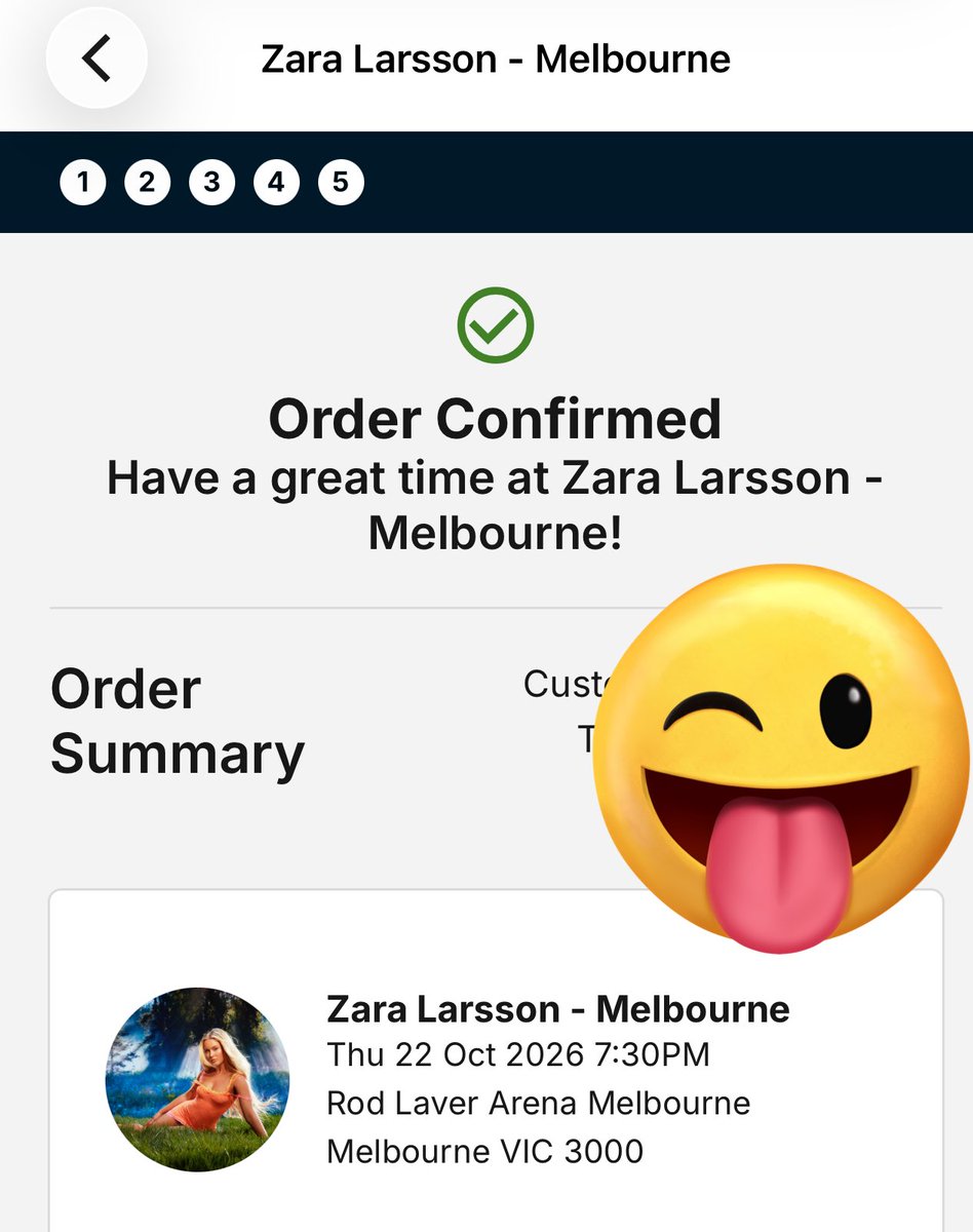 Okay secured! See you <a href="/zaralarsson/">Zara Larsson</a> 😭😭🫶🏻