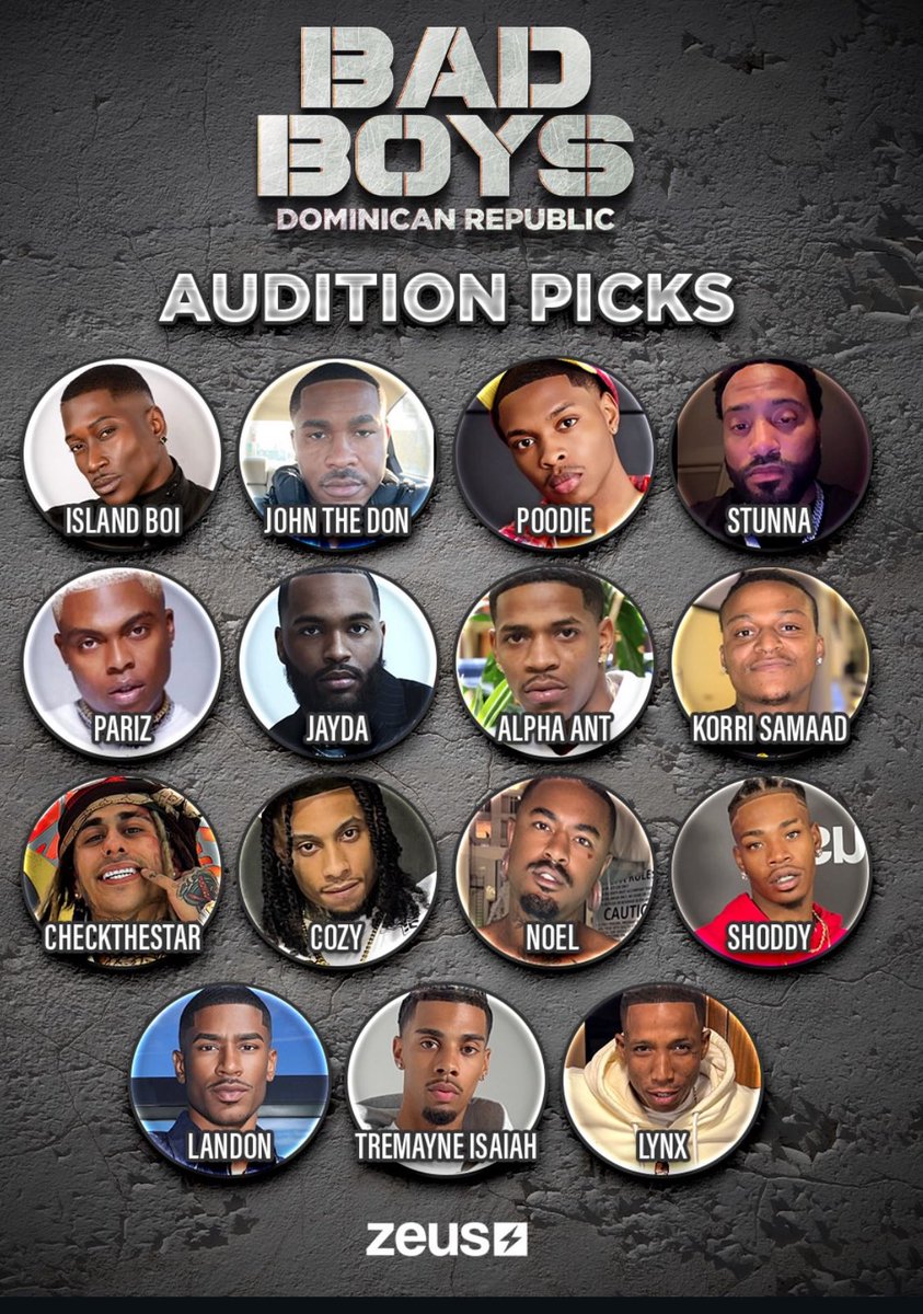BaddiesReality's tweet photo. Bad Boys Audition Picks 👀 

Shamar will be the celebrity cameo this season https://t.co/M0XGRk1Rb9