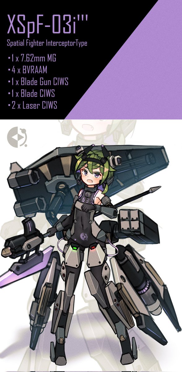 #自分で生み出した一次創作オリジナルキャラを流そう
デカい装備を纏ったメカっ娘