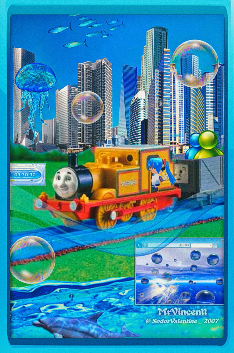 “Stepney in Frutiger Aero ✨🫧🩵”