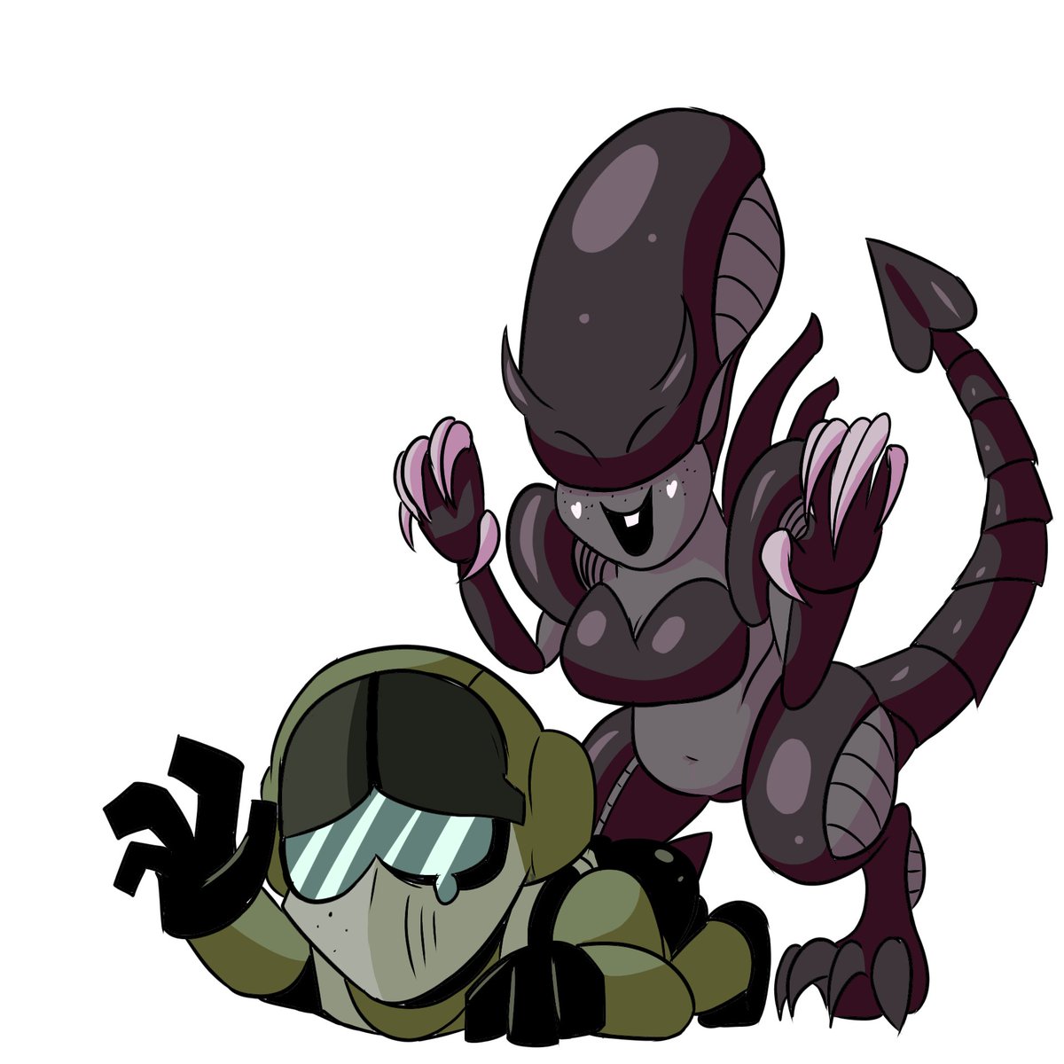 QRT with your art with Horns

This is just Poppy. 
All my wife. 
Different Wife forms. 
Various Wife Phenotypes.
A whole Bouquet of Poppies.
She's got them Horns. She's Horny AF.