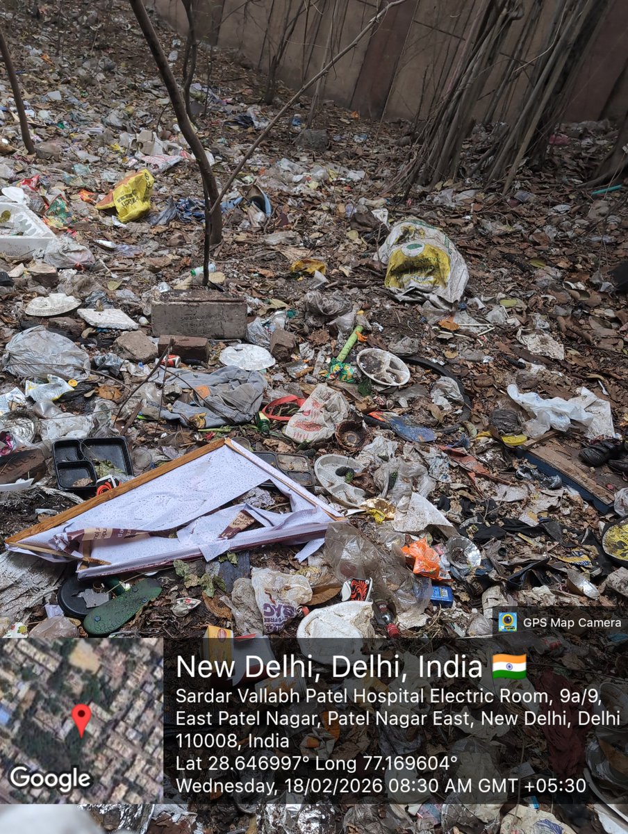 dilliwallaa's tweet photo. Forest land converted to waste land and dumping ground, illegal encroachment on DDA land. 
No action taken 
Location - Sardar Vallabhbhai Patel Hospital East Patel Nagar

@MCD_Delhi @DelhiPwd @CMODelhi @PraveshRatnAPP @official_dda @DelhiPolice @gupta_rekha @OberoiShelly https://t.co/hapQOPPOCU