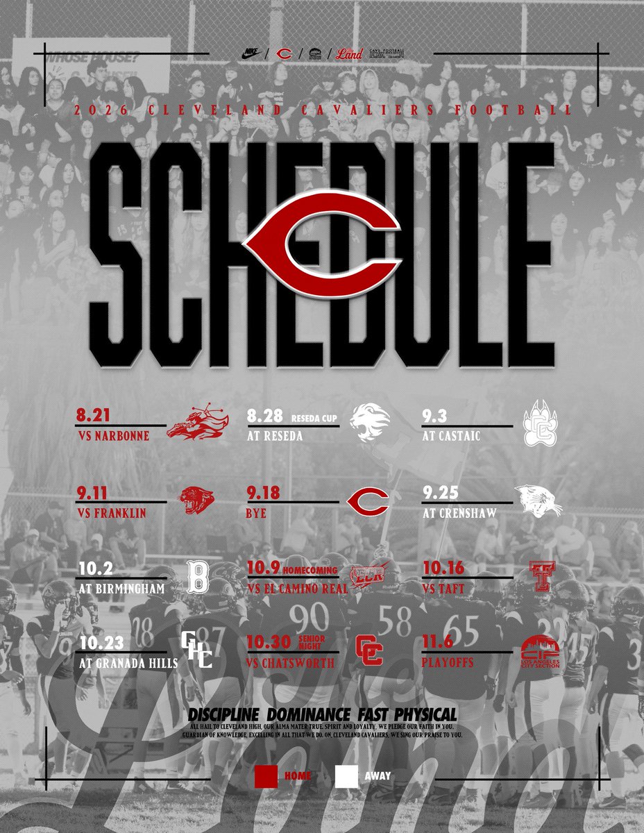 2026 SCHEDULE ✅ Fight to the Finish! 
#DDFP
<a href="/latsondheimer/">eric sondheimer</a> <a href="/Tarek_Fattal/">Tarek Fattal</a> <a href="/KennyHodges_VST/">KennyHodges_VSTMedia</a> <a href="/C_Morrissette/">Connor Morrissette</a> <a href="/VST_Media/">Valley Sports Telegram</a> <a href="/WVLeague_/">West Valley League</a> <a href="/CIFLACS/">CIF LA City Section</a> <a href="/LACitySection/">City Section News</a>