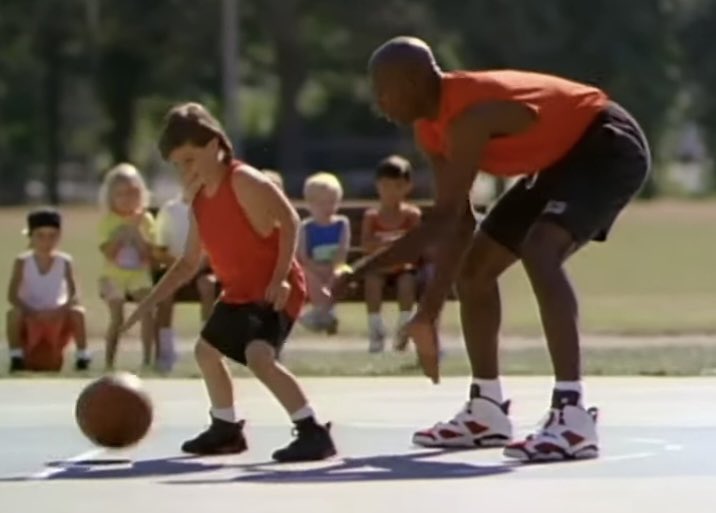 DJHitz69's tweet photo. @SurpriseWitnes Did you see the “Be Like Mike” commercial from back in the day?  Same thing. In today’s world, actions like this (even in a sports drink-commercial) is very suspect. https://t.co/AioSlMfuWC