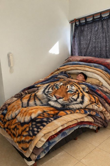 no veo la hora que sea invierno para dormir asi