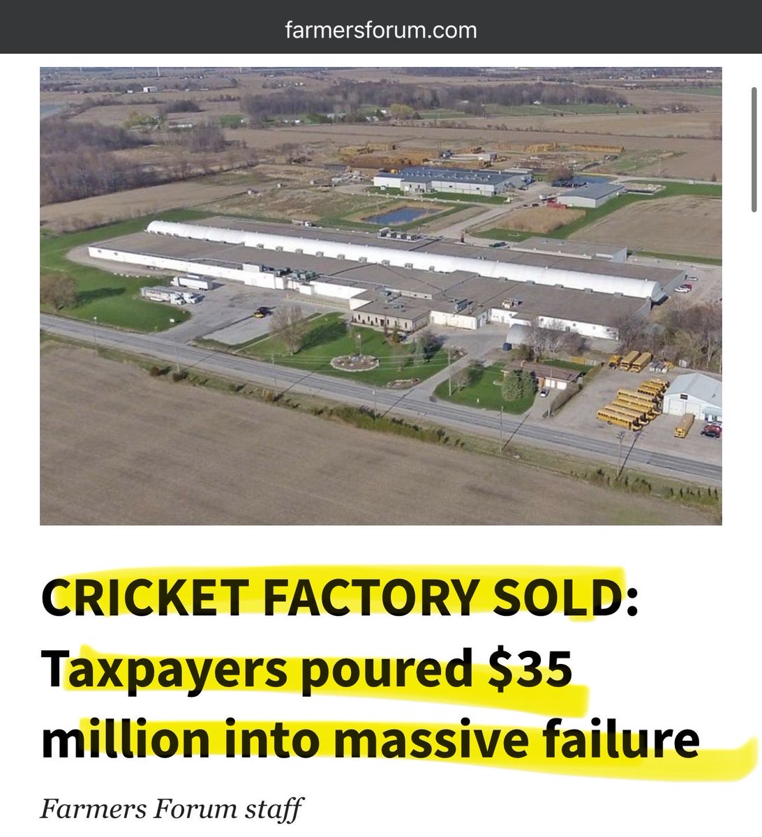 They told you eating bugs was the future.  

They poured over $35 million of your money into a massive cricket factory.  

It went bankrupt.  

So now, you can’t eat bugs anymore.

Soon, you won’t be able to afford to eat groceries either.

But at least we can blame Trump 🙄