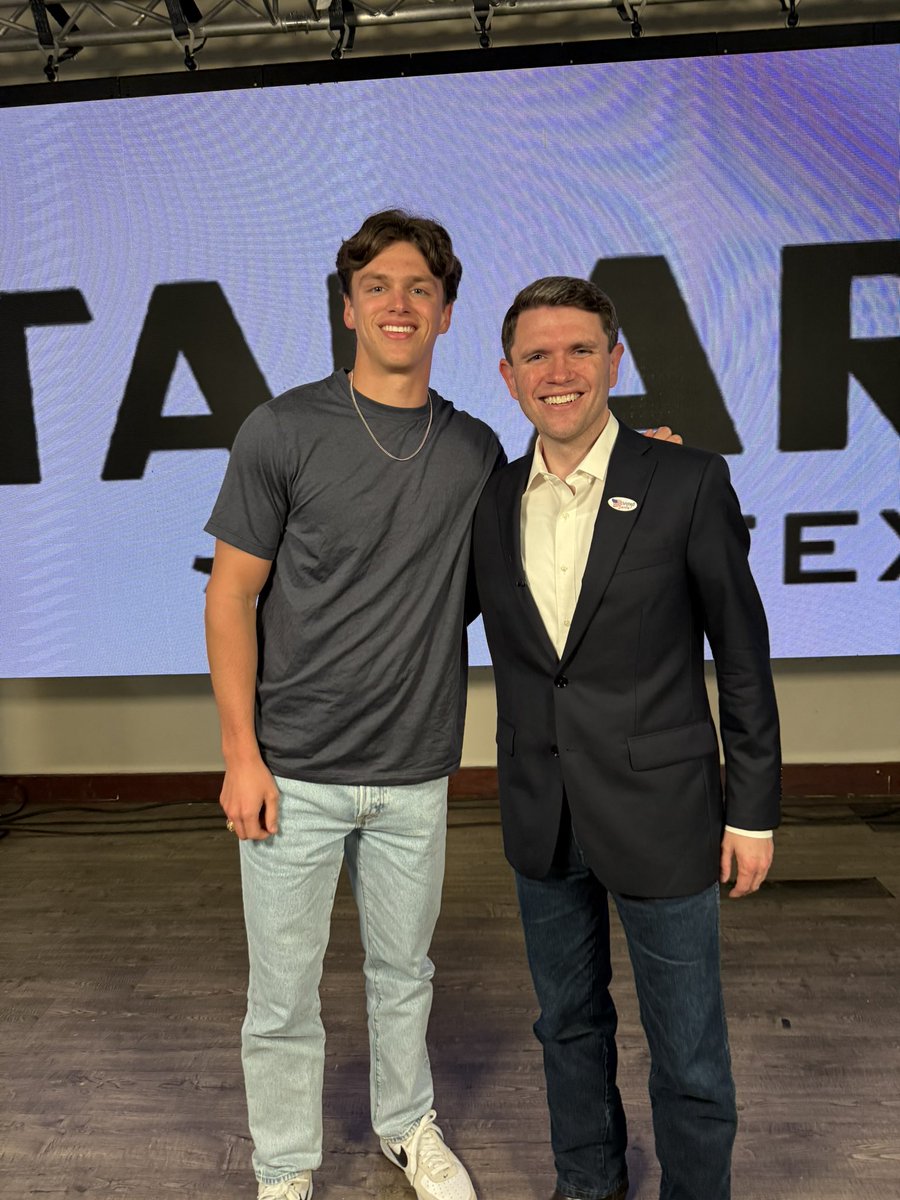 jared_shult's tweet photo. I really enjoyed chatting with @jamestalarico about the hope he plans to bring to my home state of Texas https://t.co/Dab0n5xCDi