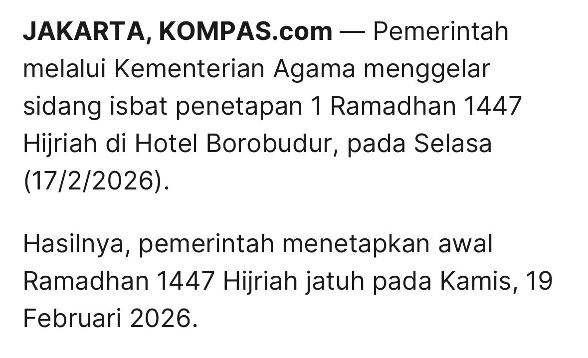 echieLIA's tweet photo. Sekarang, @kompascom @hariankompas tulis “Ramadhan”, sedangkan @liputan6 @cnnindonesia “Ramadan” sesuai yang baku di KBBI.
Ini bukan pertama kalinya, gue lihat penggunaan bahasa gak baku di Kompas. Apakah jurnalis baru atau standar berbeda? https://t.co/DTDJlipbgX