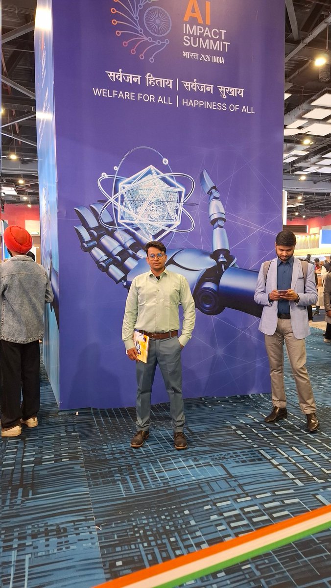 Dex_Pushpendra's tweet photo. I attended the India Al Impact Summit 2026 at Bharat Mandapam, New Delhi.
Powerful discussions on how Al is shaping governance, innovation, and India's digital future.
The Al era is no longer coming-it's already here.
#AlForAll
#IndiaAllmpactExpo2026
#IndiaAl
#Al @crsatya_x https://t.co/rCZP4qxMLo