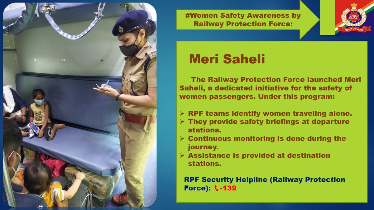 ErRpf's tweet image. No fear. No compromise. Women’s safety comes first in Railways.RPF stands with every woman, every mile, every moment.#StaySafe #RPF #RailwaySafety
@RPF_INDIA
@RailMinIndia