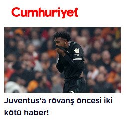 Cumhuriyet gazetesinin Galatasaray'ın 5‐2 kazandığı maçtan sonra attığı manşet. La Repubblica bile bu kadar alçalamazdı. Arsızlığın da bir sınırı olmalı😡