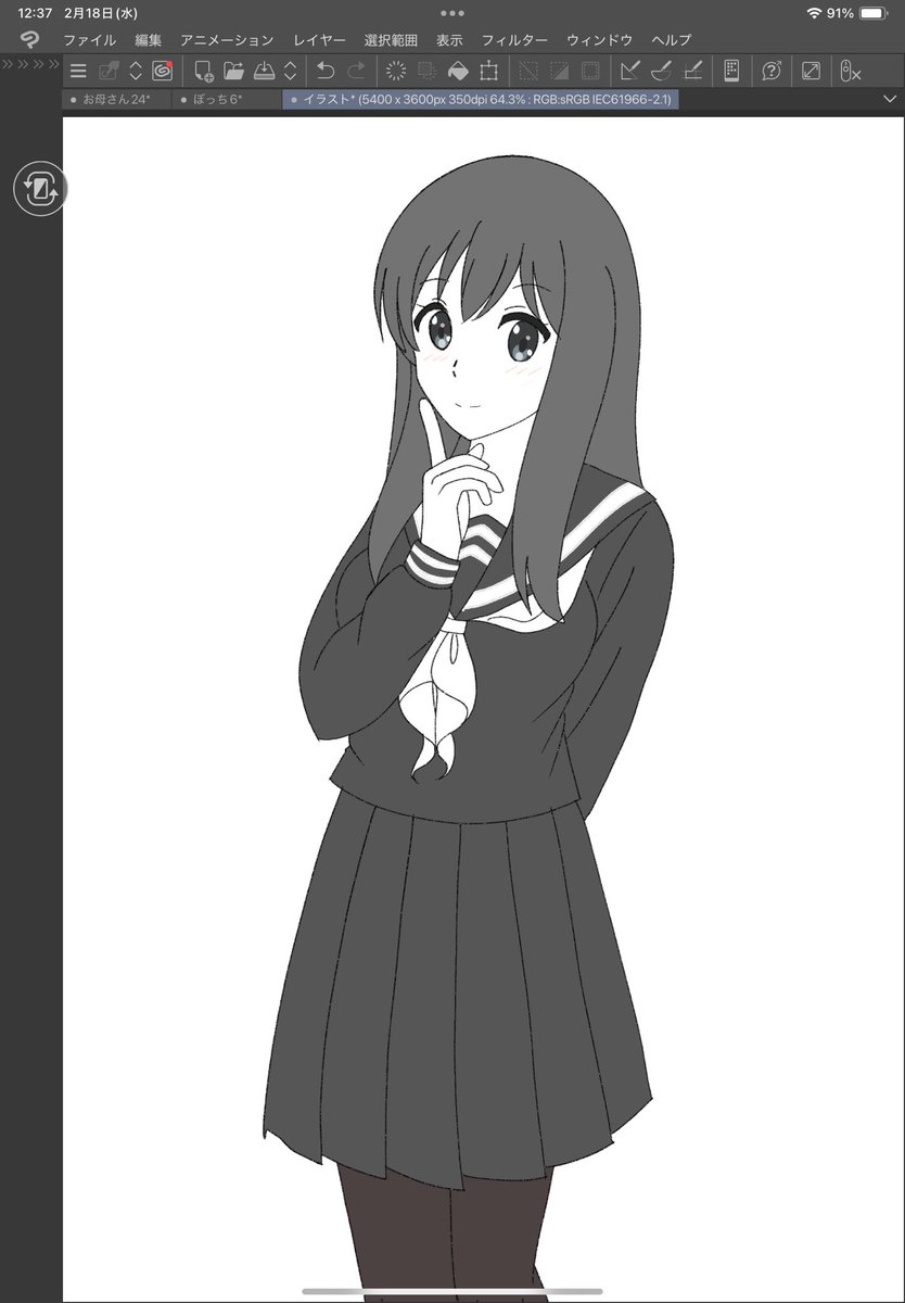 お昼休憩のお絵描きです