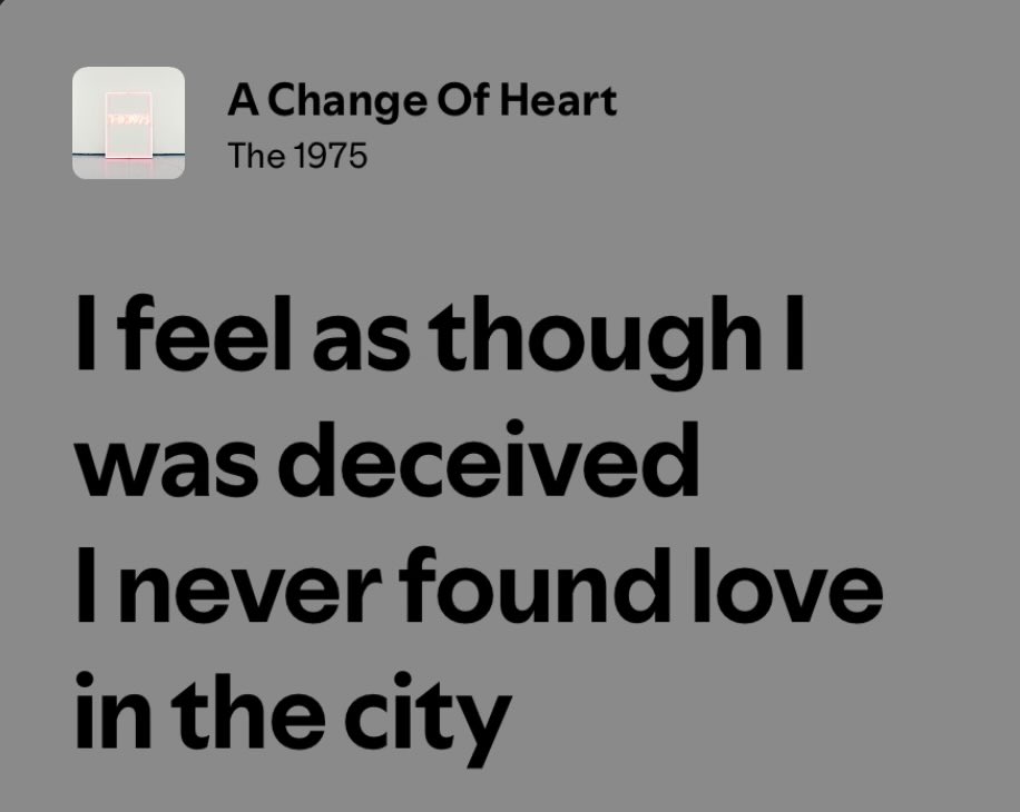 im gonna freak OUTTG. acoh has my favorite self-referential lyrics i think honestly and they actually paint the picture of being on the other side of the stories of the self titled songs and just. being in a song Named ‘a change of heart’. FUCKING. PERFECT. FUCK