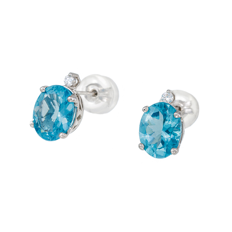 RECOMMEND ITEM ／ ネオンブルーのアパタイトのピアス💎 側面と裏に