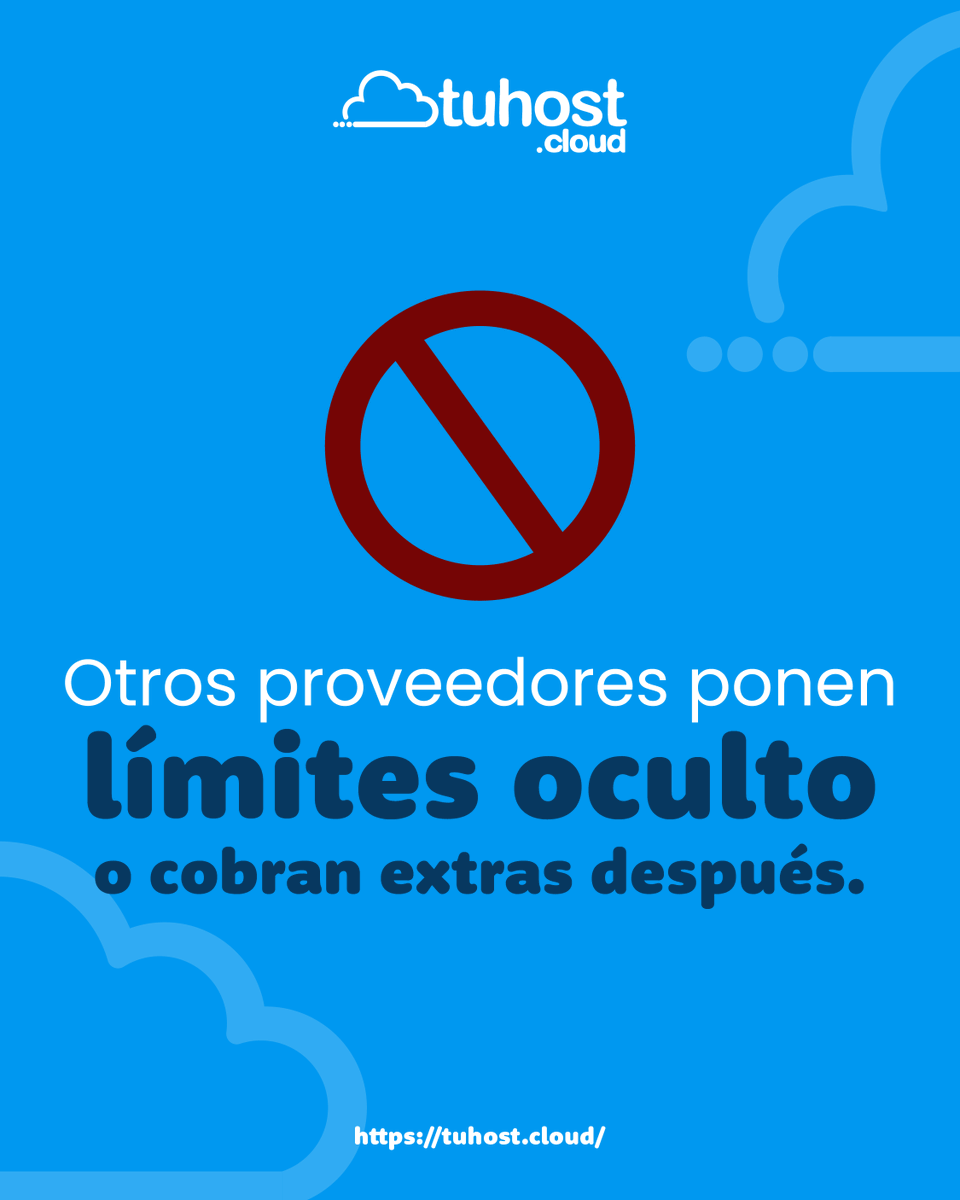 tuhost_cloud's tweet photo. Elegir bien tu hosting marca la diferencia. En Tuhost no hay letras chiquitas 🧞‍♂️✨
👉 Cámbiate a un hosting que sí cumple
#TuhostVsOtros #HostingComparativo #WebHosting #Emprendedores https://t.co/PnE6JtEaNB