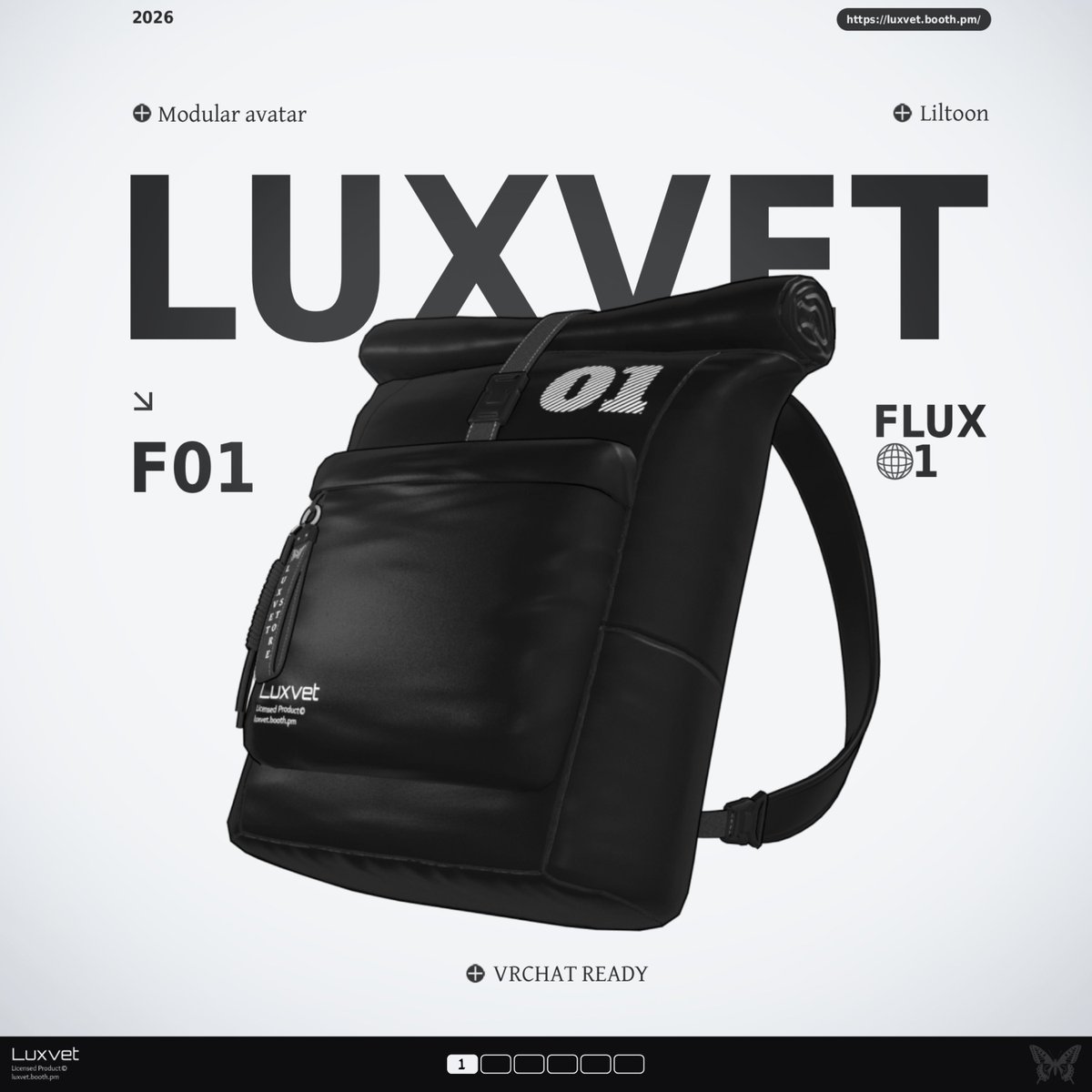 🎒 Luxvet Flux 01 ロールトップバックパック リリース！

フルRGB対応・20シェイプキー・Physics Bones搭載
あらゆるアバターにフィット可能
✨リリースから24時間限定で無料配布✨

DL👇
 luxvet.booth.pm/items/8002580

🔁ギブアウェイ投稿もリポストお願いします！
#VRChat #booth_pm #Giveaway #Luxvet