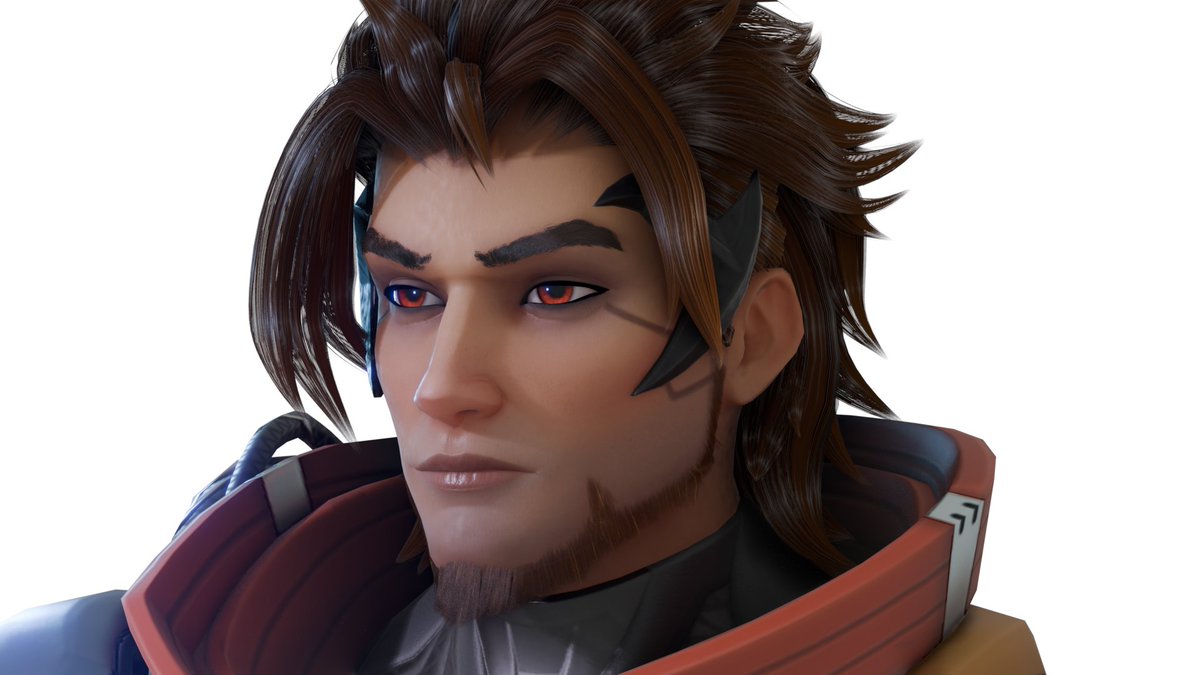 diogaygay's tweet image. emre model before and after updated materials, new eyes, particle facial hair, &amp;amp; hair curves &amp;amp; a couple lights