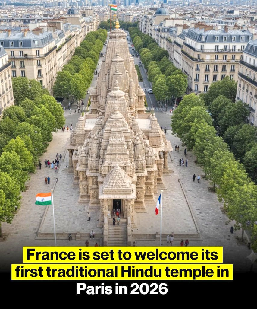 In a landmark moment for cultural diplomacy, France is set to welcome its first traditional Hindu temple in the Paris region. 

The BAPS Swaminarayan Hindu Mandir, coming up in Bussy-Saint-Georges, will be built using intricately hand-carved stones sourced from India and