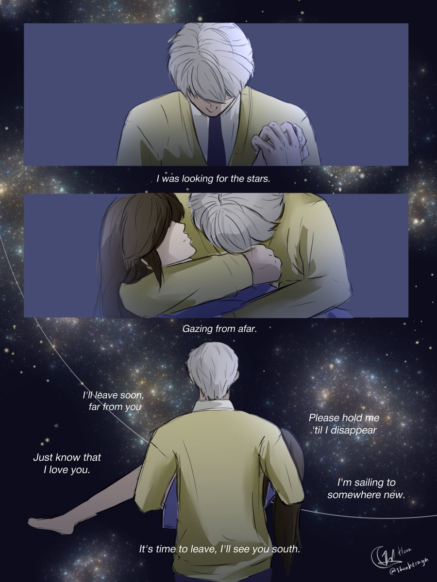 I hear your voice keep calling out
I'm slowly losing my breath now
You keep on shouting my name out
It's time to leave, I'll see you south

— Lyrics from Stars by Arash Buana
#Xavier #LoveandDeepspace