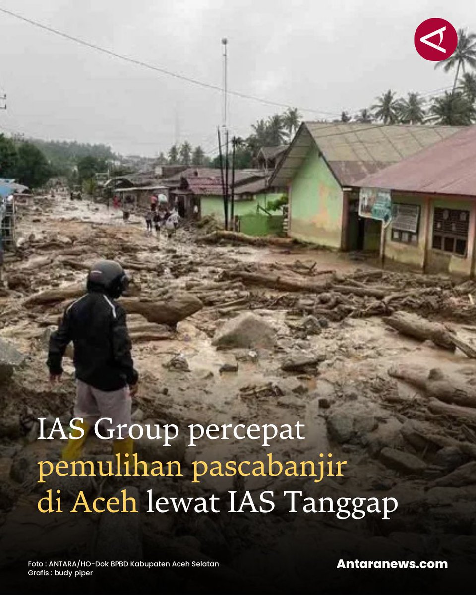 antaranews's tweet image. Direktur Operasi IAS Danny Thaharsyah menyampaikan Program IAS Tanggap merupakan wujud komitmen nyata perusahaan dalam menghadirkan kontribusi sosial yang terintegrasi dan berkelanjutan.

#aceh #pemulihan #bencana #ANTARAKabarkanbangkitsumatera
Baca selengkapnya