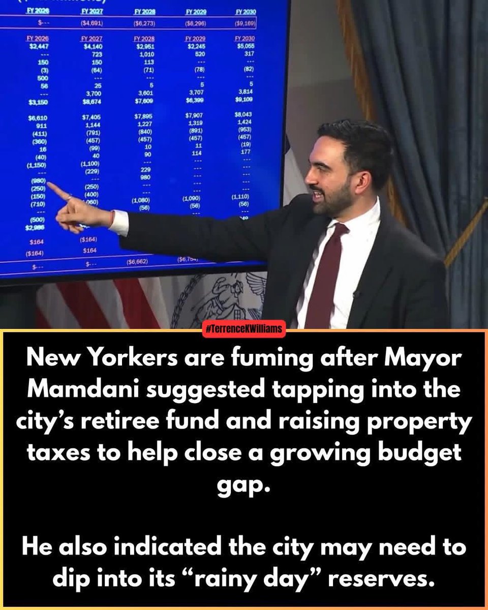 Alladinumar's tweet image. Many New Yorkers are fuming after Mayor Mamdani suggested tapping into the city’s retiree fund and raising property taxes to help close a growing budget gap.

moves would put even more strain on residents already facing high costs