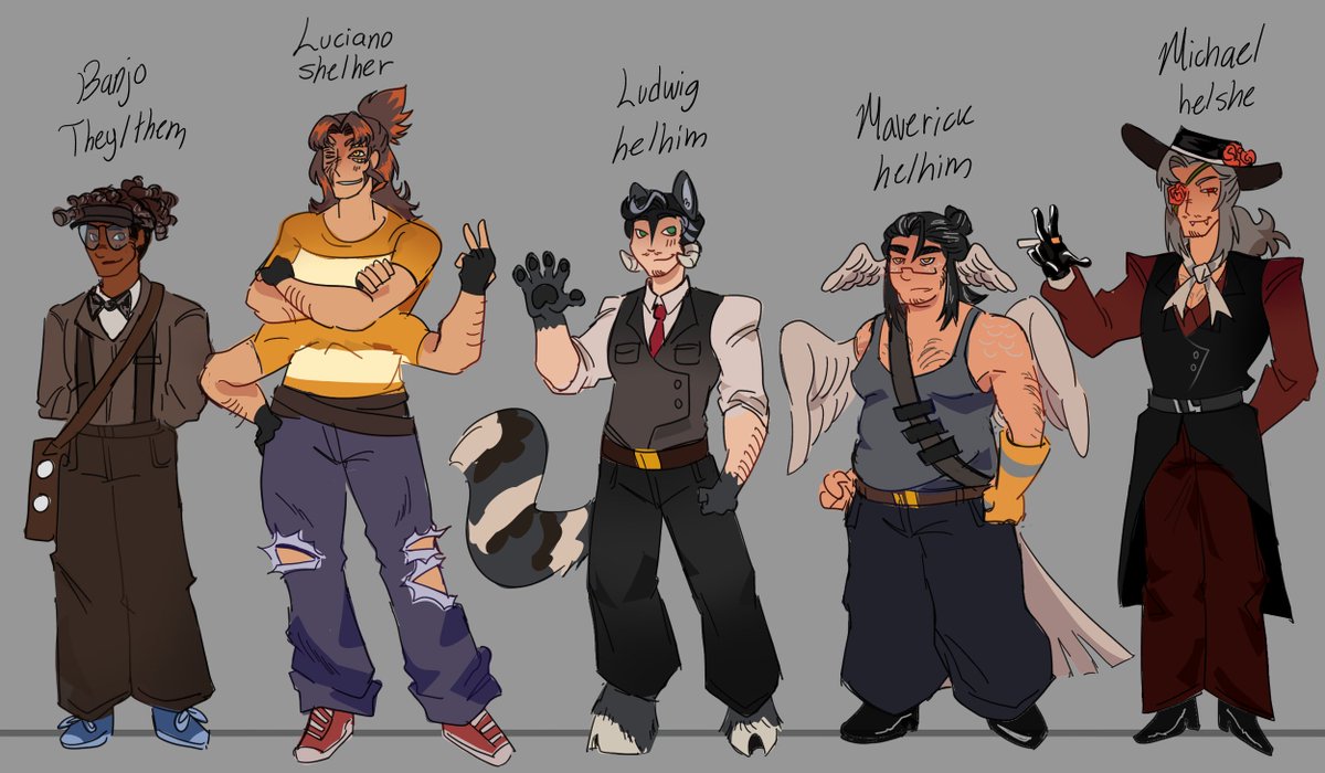 Insanityloss_'s tweet photo. updated my oc refs !!!!!!! WITH COLOR!! WOW!!!! and more characters!!

this was really fun :) now i gotta make some google docs... hehehe https://t.co/9H8UWHAVye