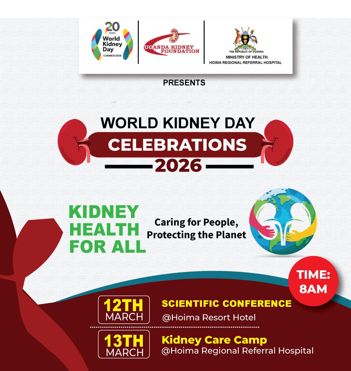 SsaliNicholas's tweet photo. As we celebrate world kidney day, let us go to hospital and do kidney screening , lets keep our bodies hydrated. We meet in hoima https://t.co/RhMVRR8Tsp